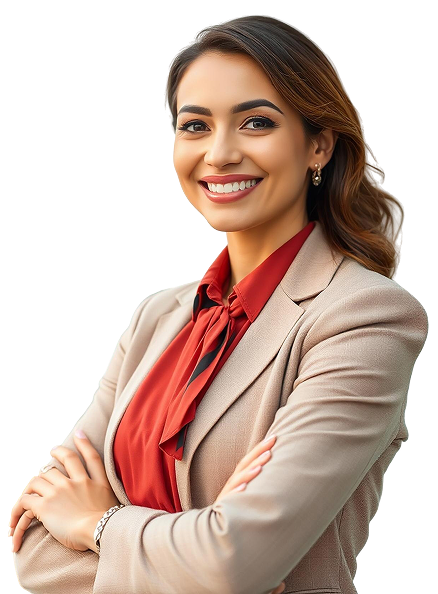 stylish-confident-businesswoman-smiling 1